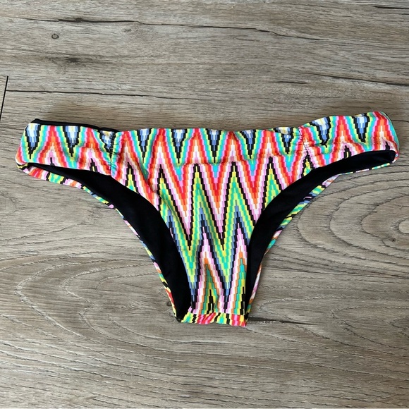 Colorful Zigzag Reversible Bikini Bottom - Picture 1 of 6